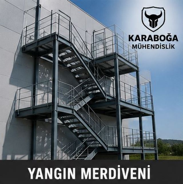 Çekmeköy Yangın Merdiveni | İmalat ve Montaj | Karaboğa